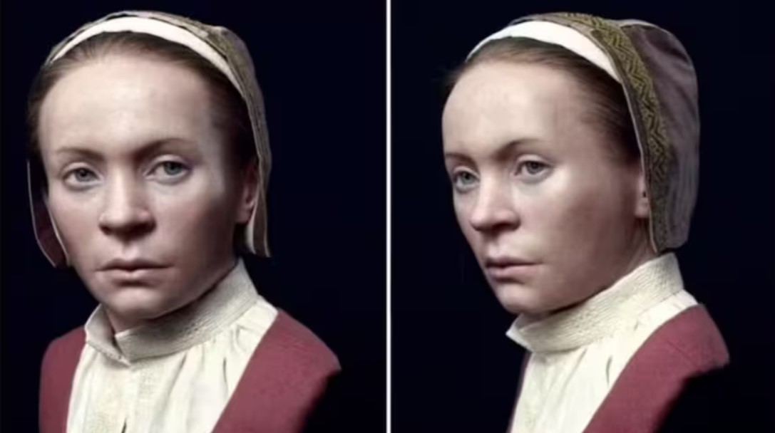 Reconstrucción del rostro de la mujer sepultada en Polonia