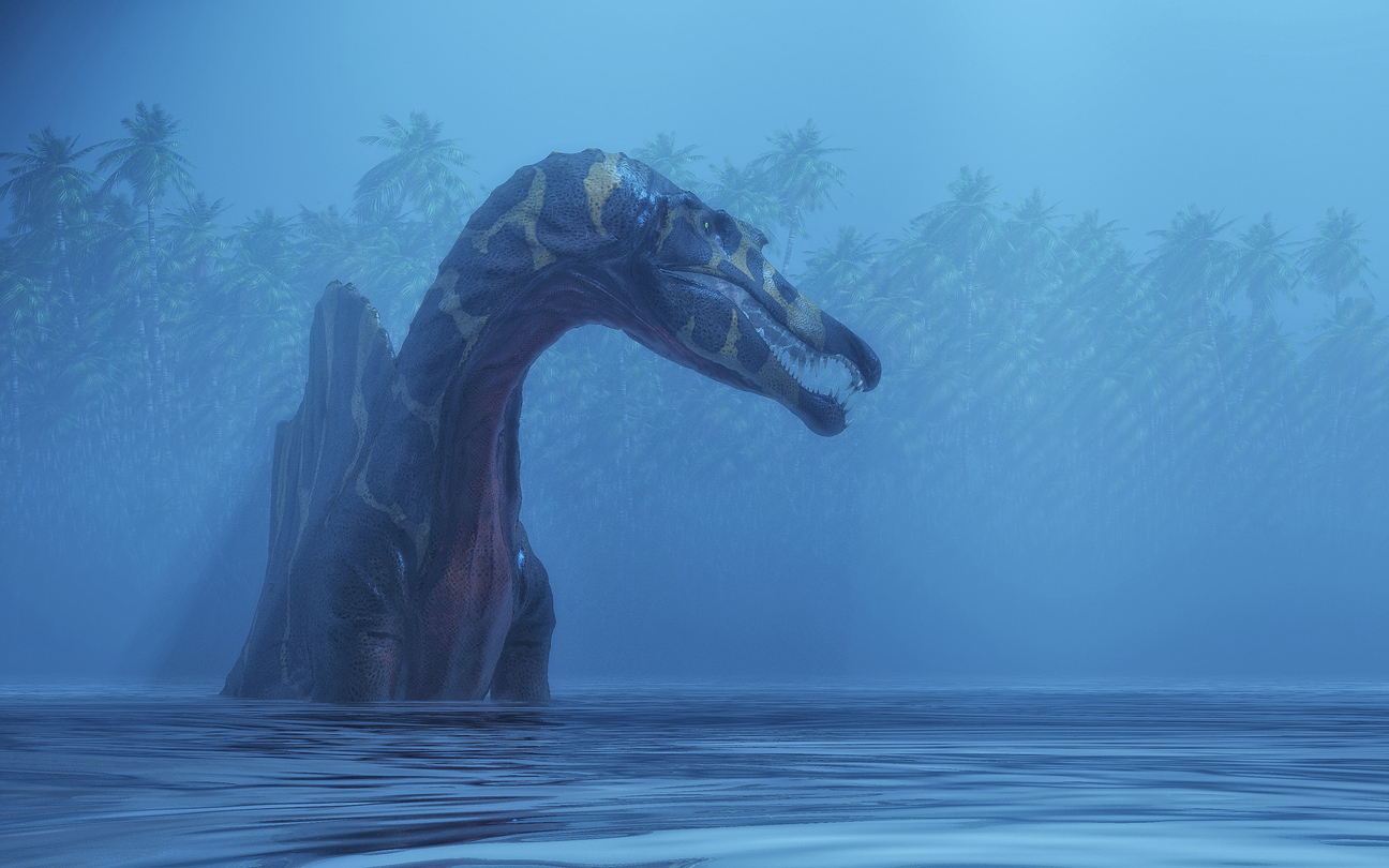 El Spinosaurus tenía la capacidad de cazar tanto en tierra como en el agua.