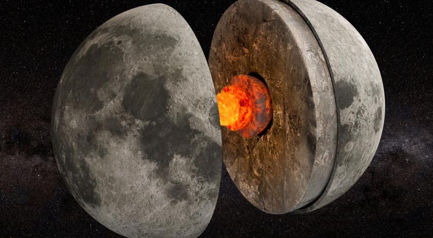 Descubren de qué está hecho el núcleo de la Luna