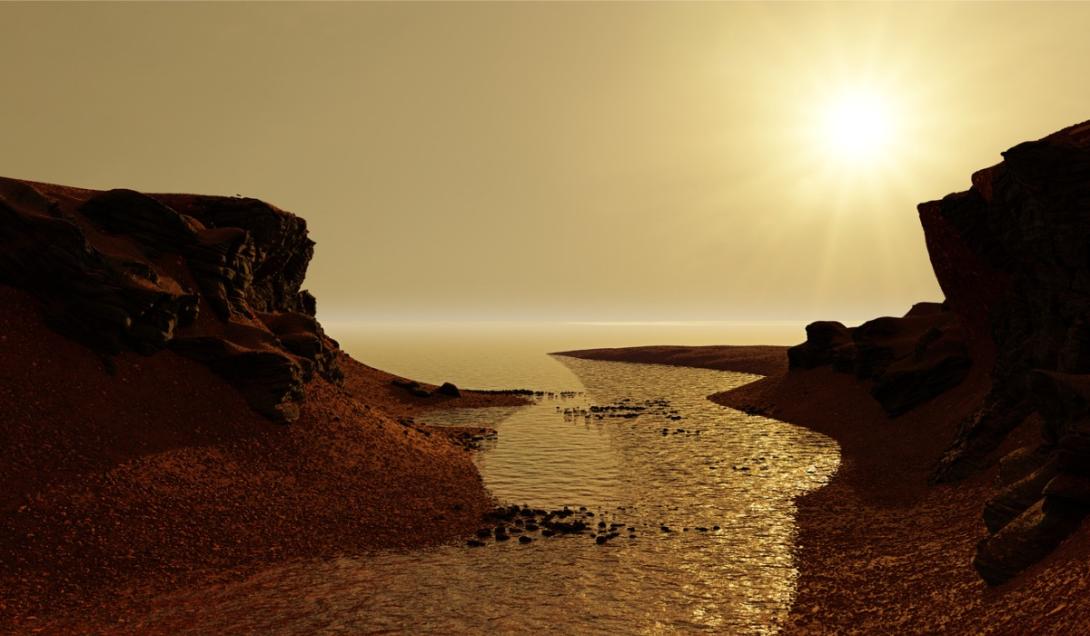 Encuentran la primera prueba de agua caliente en Marte-0